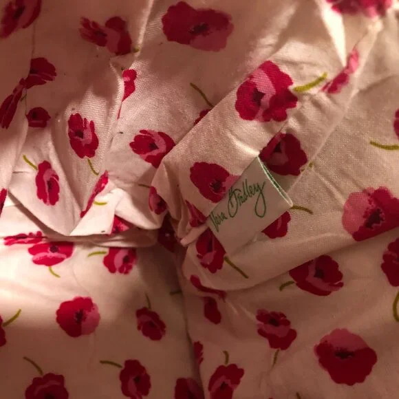 Vera Bradley women pink and lime handbag, 12 x 9 x 5 - Picture 9 of 16